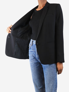 The Kooples Black Marta crepe jacket - size UK 8