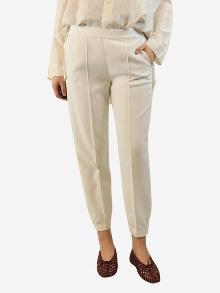 White tapered trousers - size UK 8 product image
