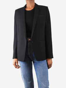 The Kooples Black Marta crepe jacket - size UK 8