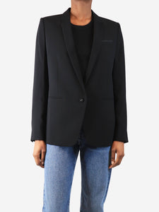 The Kooples Black Marta crepe jacket - size UK 8