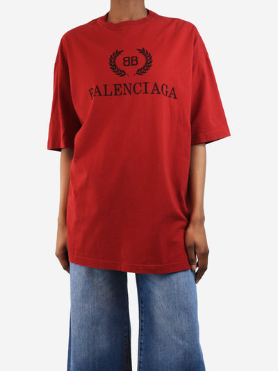 Red logo print t-shirt - size XS Tops Balenciaga 