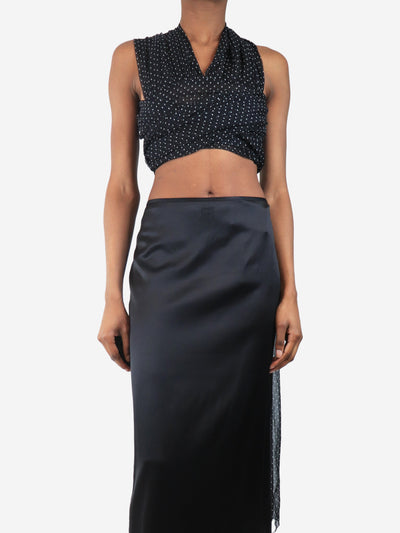 Black and white polka-dot cropped top - size UK 8 Tops Dolce & Gabbana 