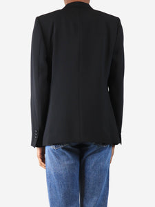 The Kooples Black Marta crepe jacket - size UK 8