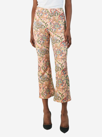 Pink floral and paisley trousers - size UK 10 Trousers Etro 