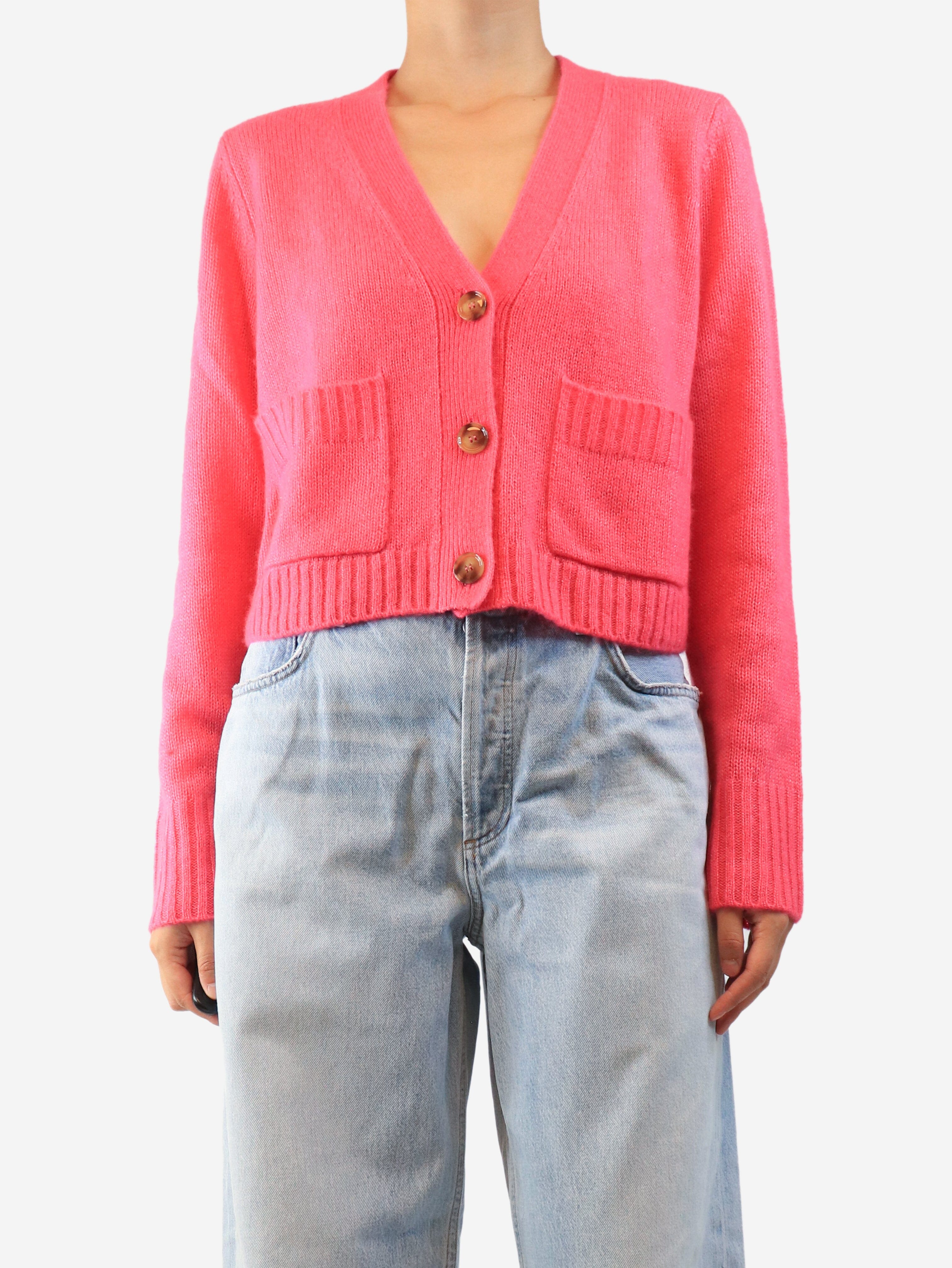 Pink cashmere-blend cardigan - size M Knitwear ME+EM 