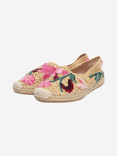 Neutral floral espadrilles - size EU 39