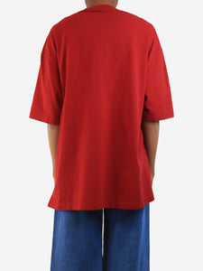 Balenciaga Red logo print t-shirt - size XS