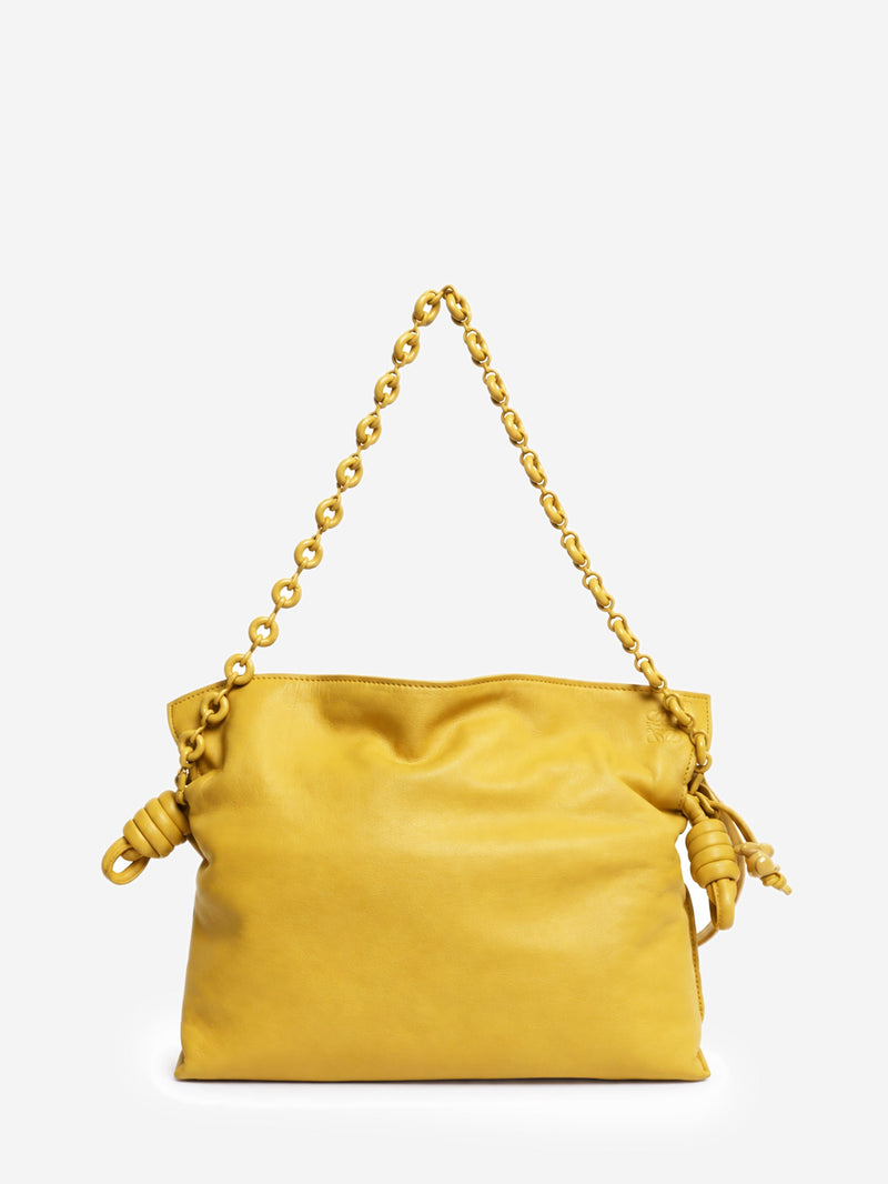 Yellow nappa leather Flamenco clutch bag Shoulder bags Loewe 