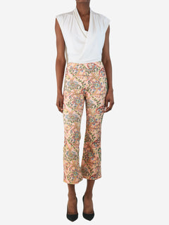 Pink floral and paisley trousers - size UK 10 Trousers Etro 