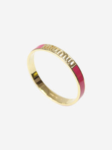 Miu Miu Pink Logo enameled bracelet