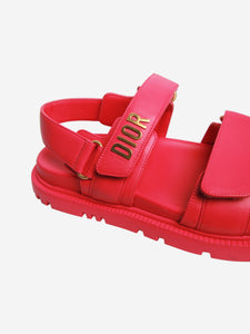 Christian Dior Pink Dioract leather sandals - size EU 37