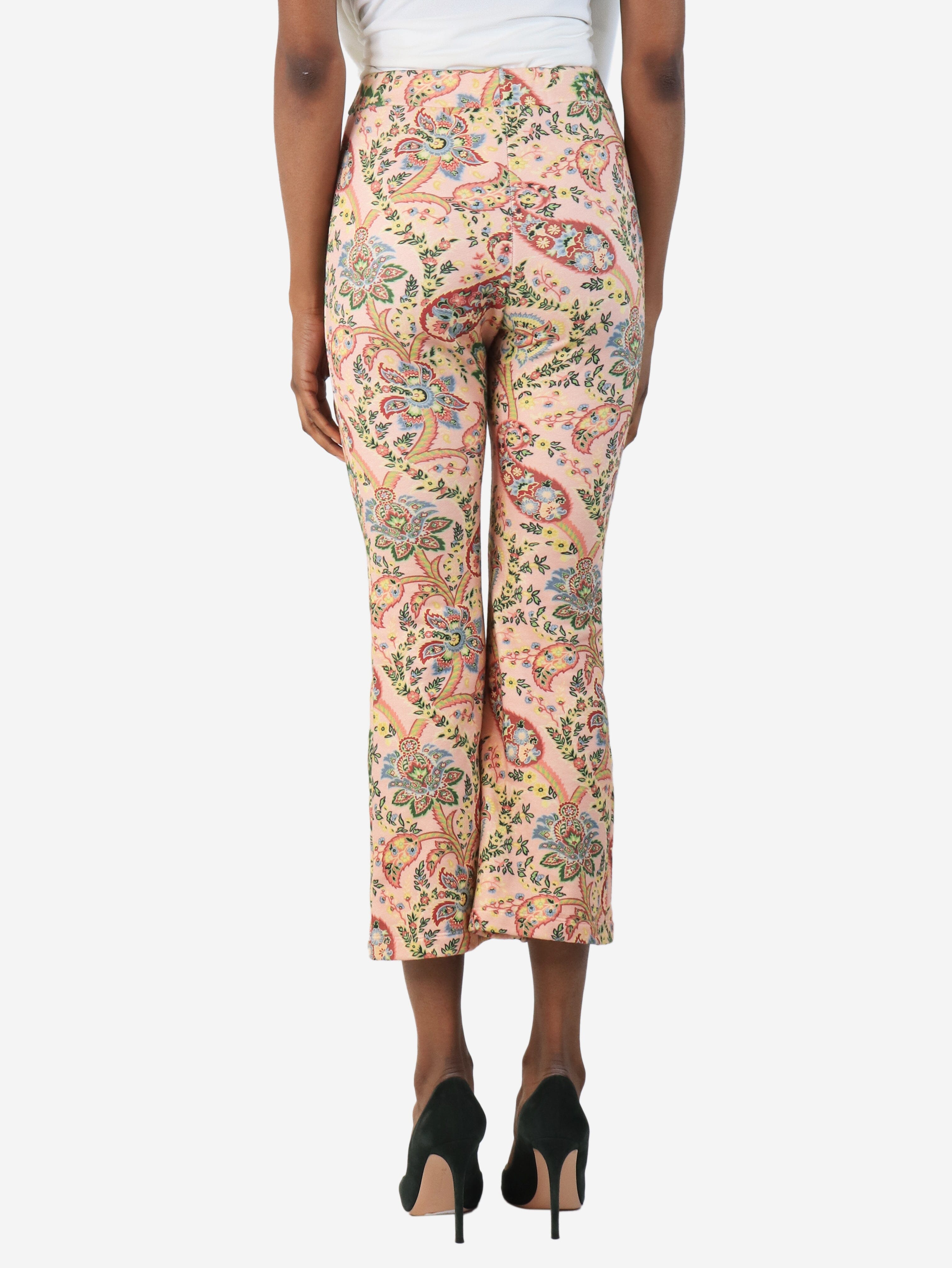 Pink floral and paisley trousers - size UK 10 Trousers Etro 