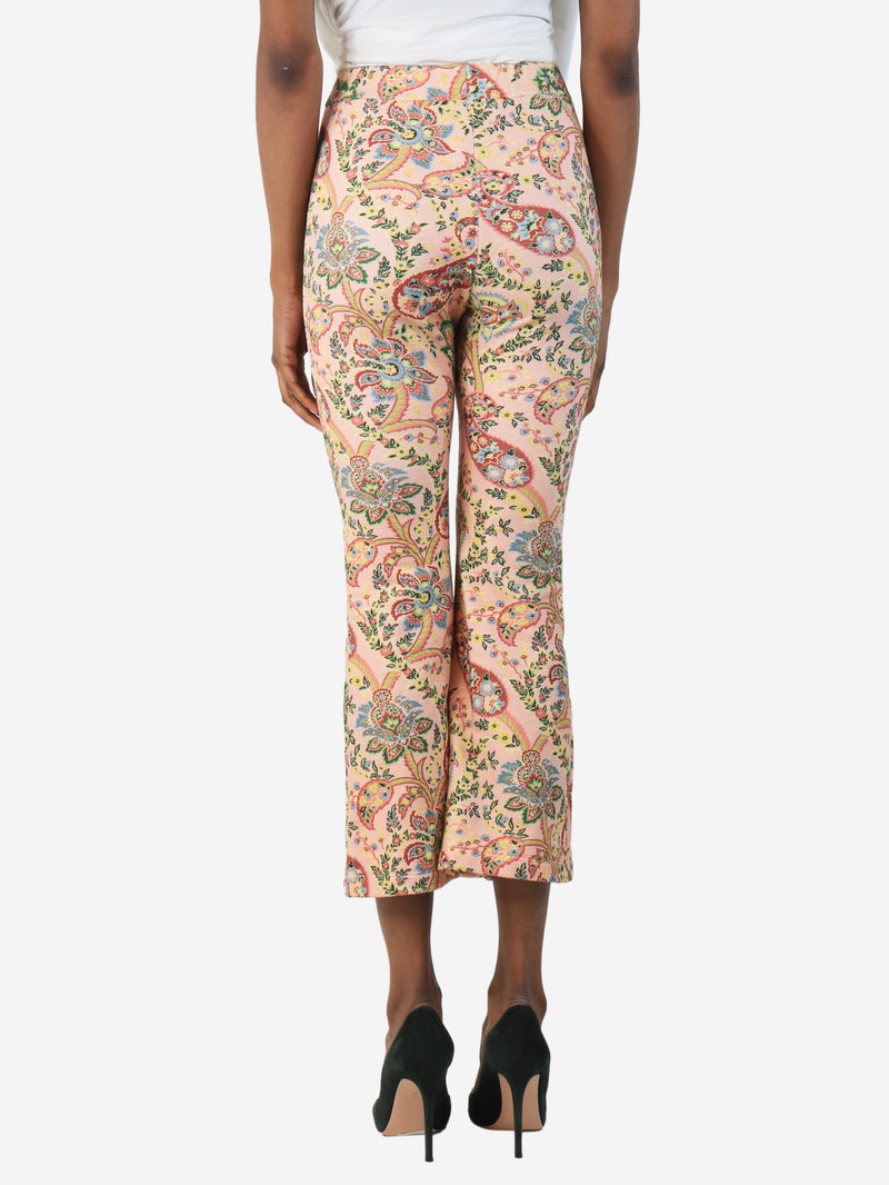 Pink floral and paisley trousers - size UK 10 Trousers Etro 