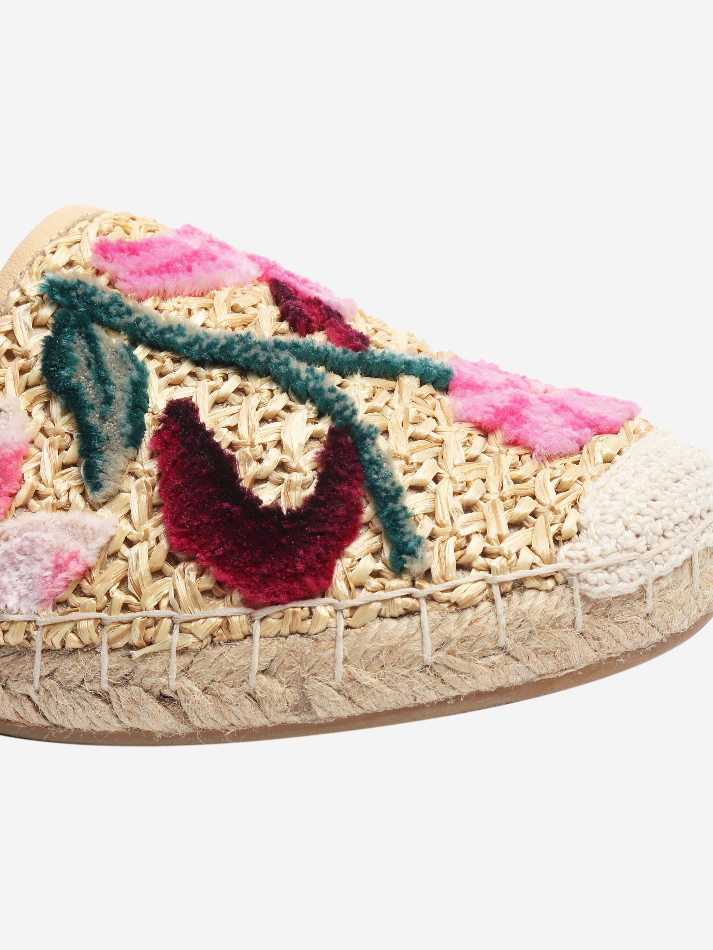 Neutral floral espadrilles - size EU 39 Flat Shoes Ermanno Scervino 