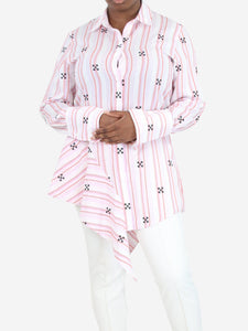 Off-White Pink striped shirt - size UK 12