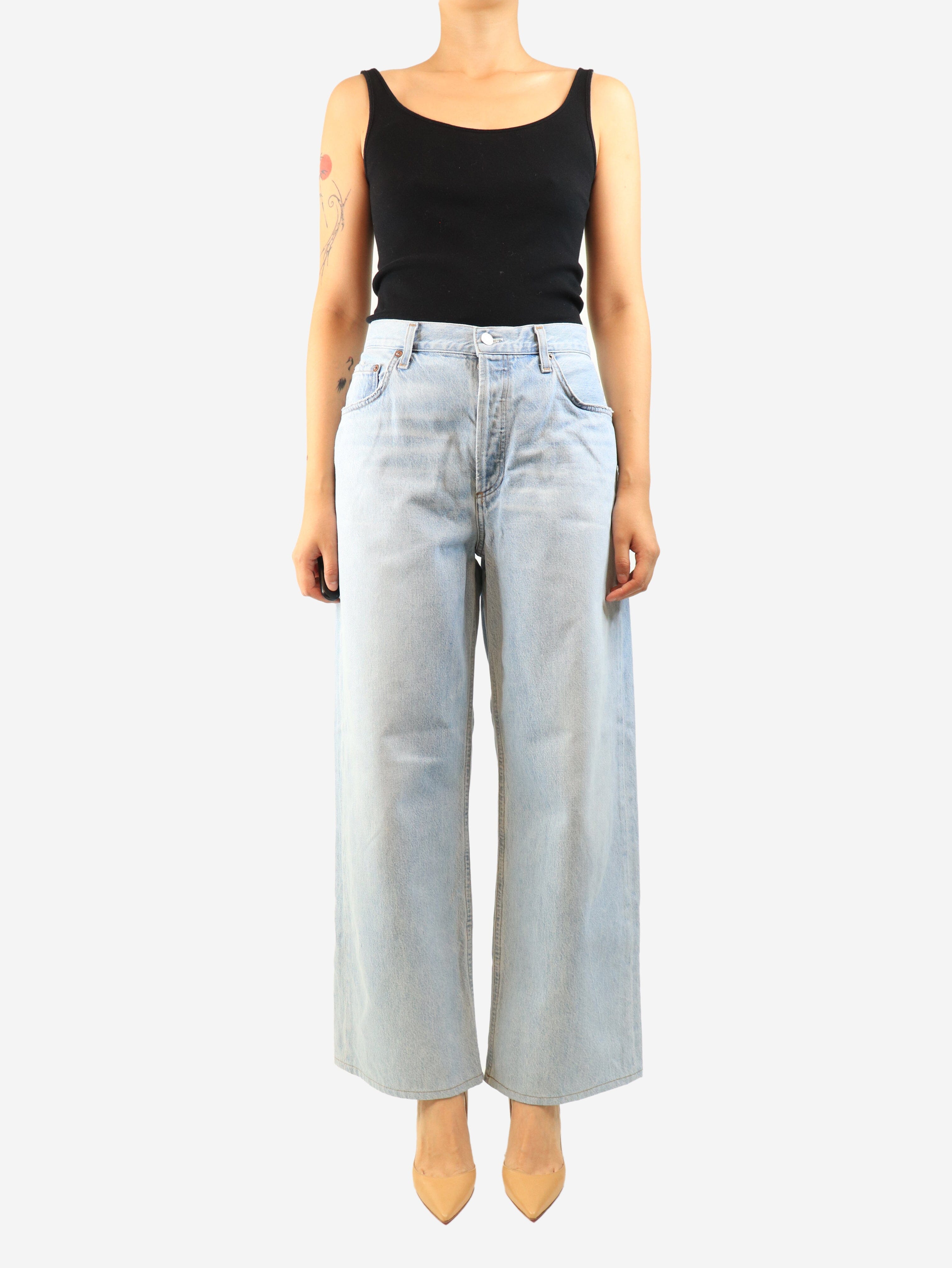 Light wash loose-fit denim jeans - size UK 12 Denim Agolde 