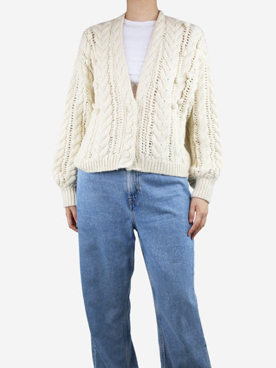 Cream chunky cable-knit cardigan - size M Knitwear Ulla Johnson 