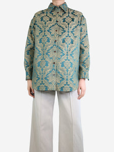The Meaning Well Teal jacquard shirt - size S