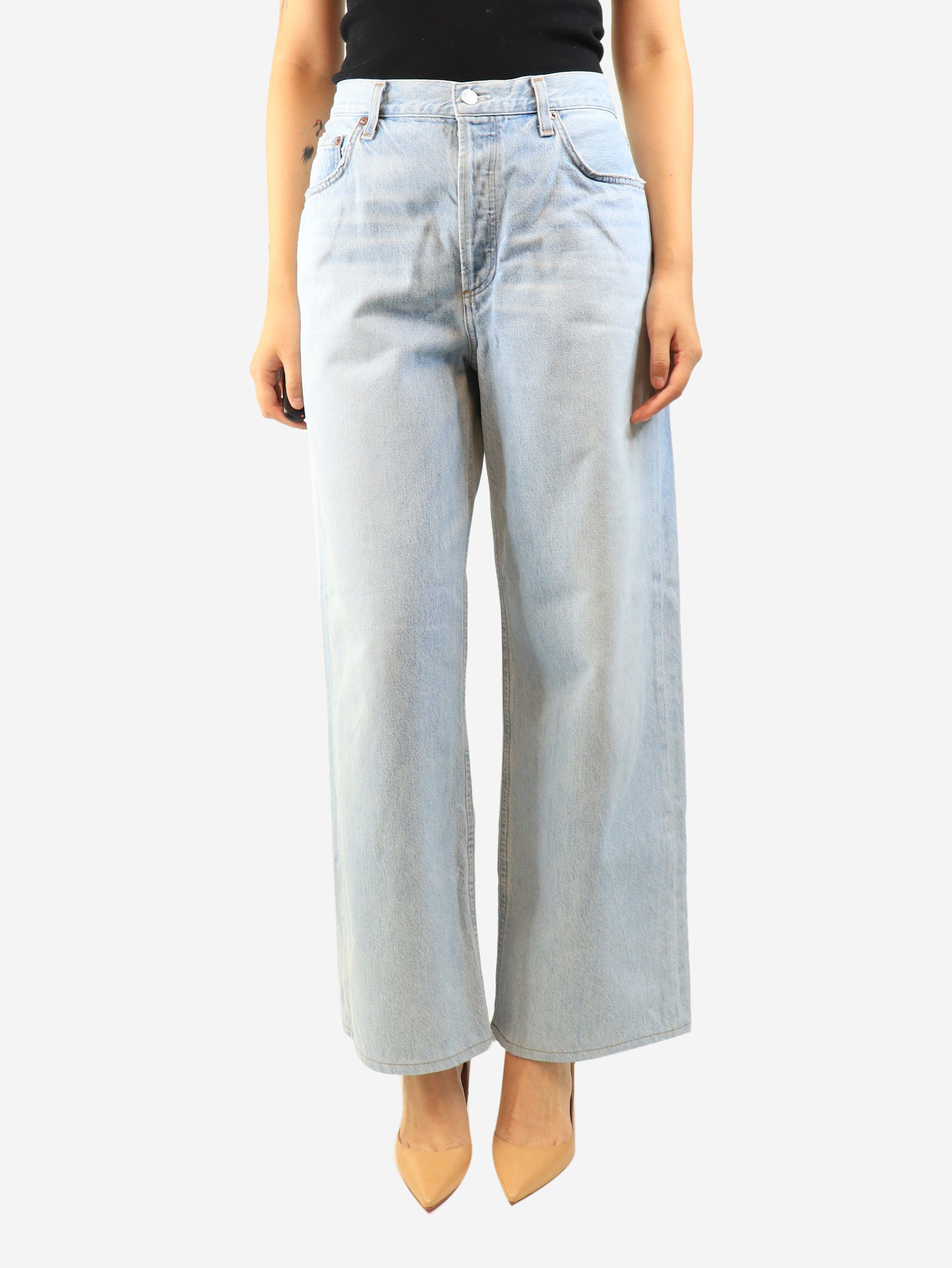 Light wash loose-fit denim jeans - size UK 12 Denim Agolde 
