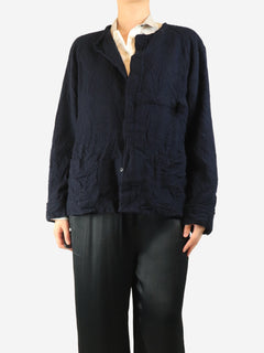 Navy wool coat - size UK 10 Coats & Jackets Yohji Yamamoto 