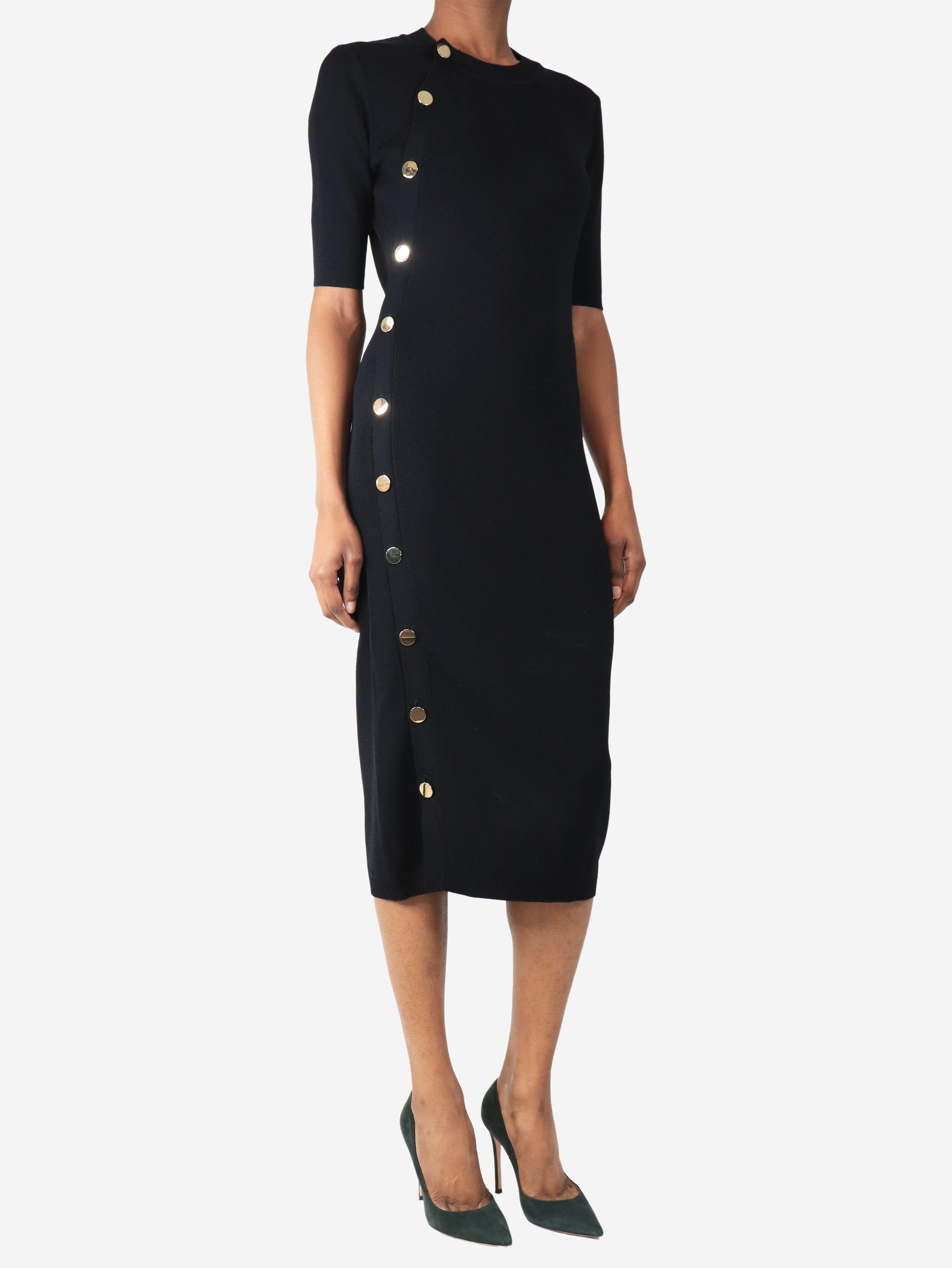 Black button-front rib-knit midi dress - size XS Dresses Altuzarra 