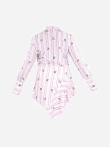 Off-White Pink striped shirt - size UK 12