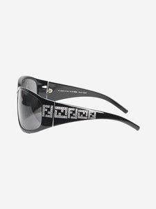 Fendi Black oversized wrap sunglasses