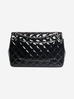 Black 2013 jumbo patent leather Classic Double Flap bag Shoulder bags Chanel 