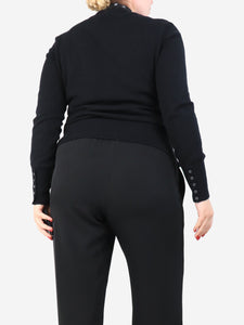 Veronica Beard Black cashmere jumper with silk collar - size M