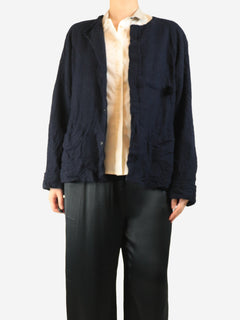 Navy wool coat - size UK 10 Coats & Jackets Yohji Yamamoto 