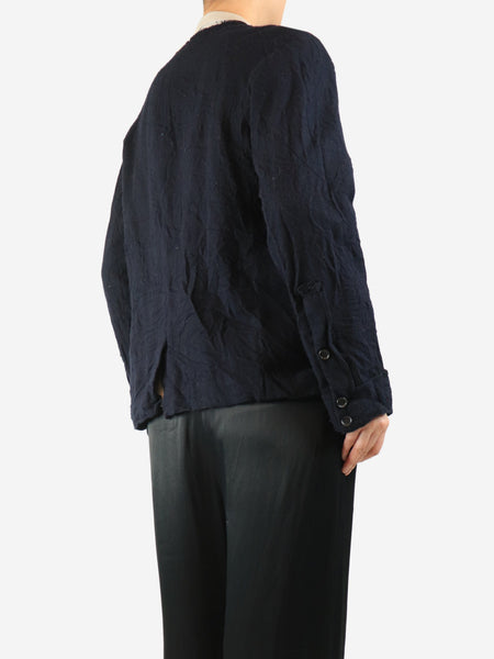 Navy wool coat - size UK 10 alternate image