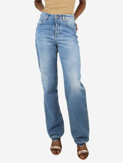 Blue distressed hem jeans - size UK 8 Trousers Loewe 