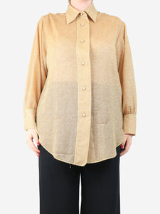 Oseree Gold lurex top - size M