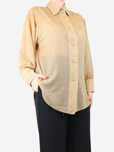 Oseree Gold lurex top - size M