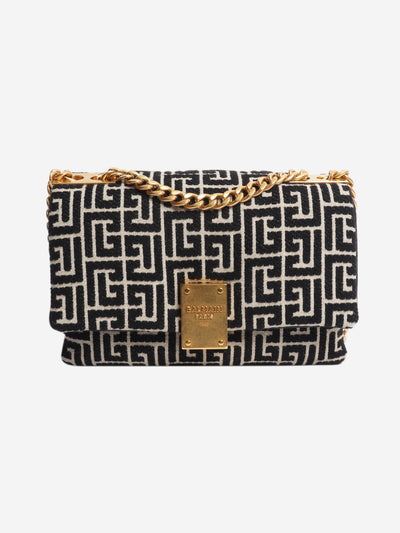 Black and neutral 1945 Soft Monogram Flap bag Shoulder bags Balmain 