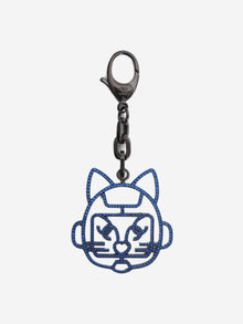 Blue crystal robot cat keyring Keyrings Chanel 