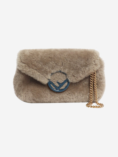 Taupe shearling belt bag Cross-body bags Fendi 