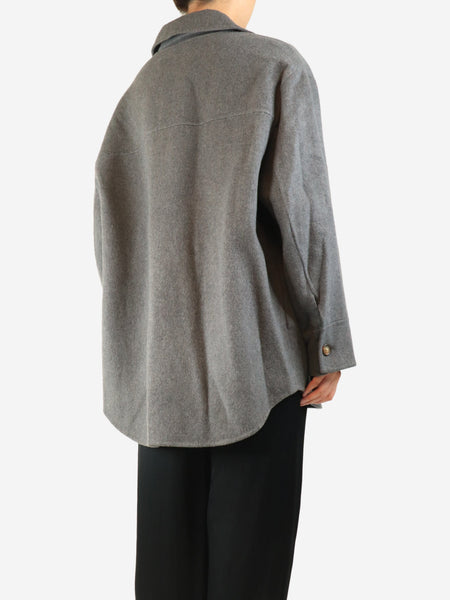 Grey wool shacket - size M alternate image