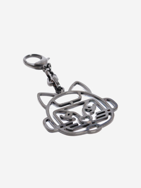 Blue crystal robot cat keyring alternate image