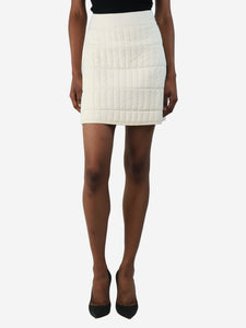 Mackage Cream quilted down skirt - size UK 6