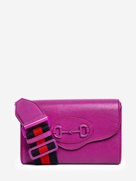 Purple leather Horsebit 1955 mini crossbody bag product image