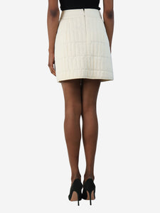 Mackage Cream quilted down skirt - size UK 6