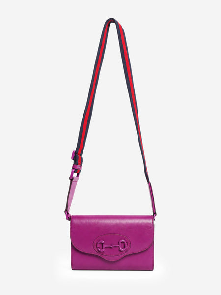 Purple leather Horsebit 1955 mini crossbody bag alternate image