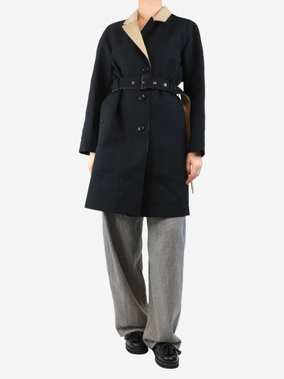 Black belted trench coat - size UK 8 Coats & Jackets Burberry 