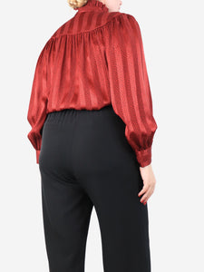 Saint Laurent Red spot printed silk blouse - size