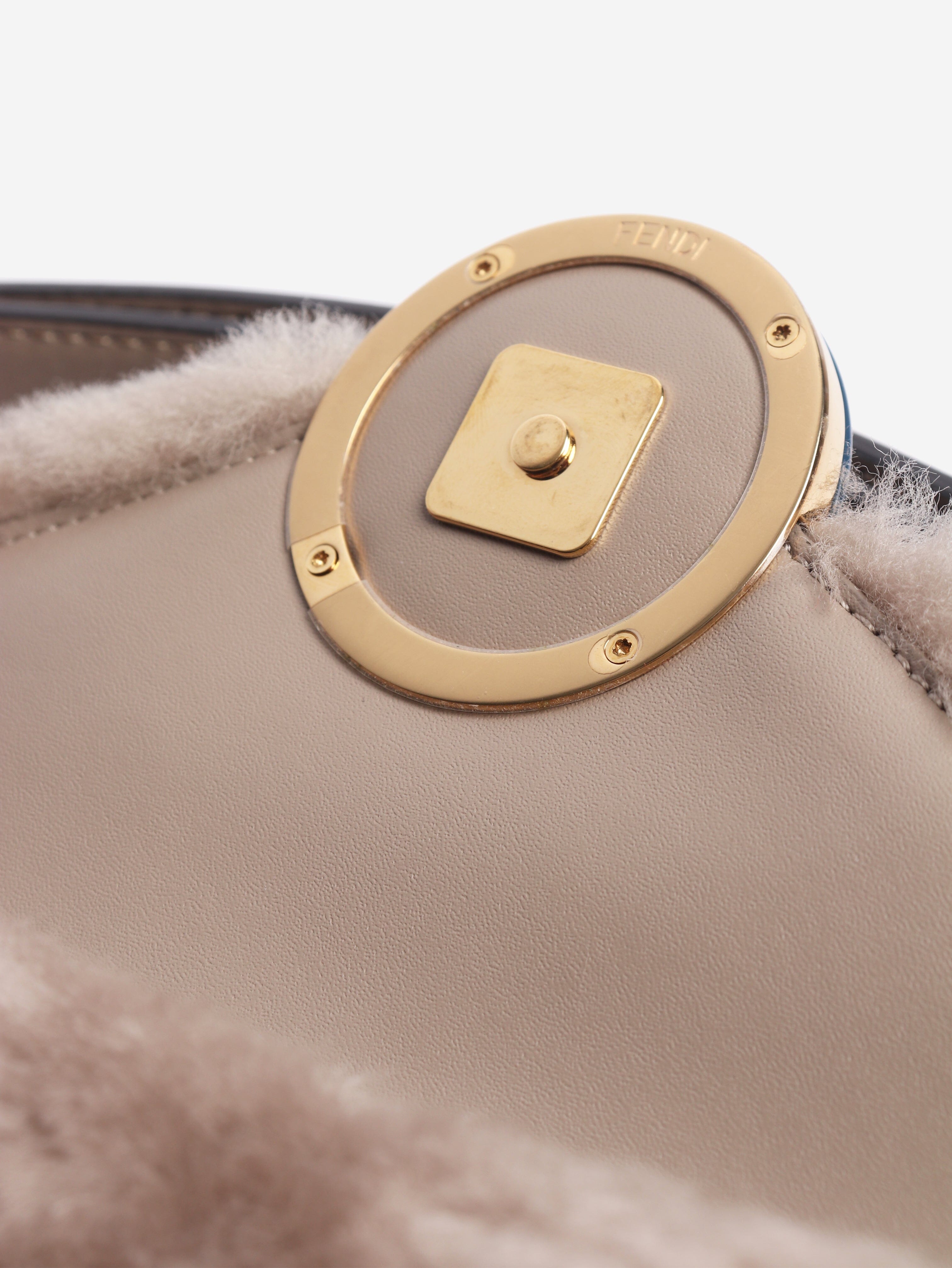 Taupe shearling belt bag Cross-body bags Fendi 
