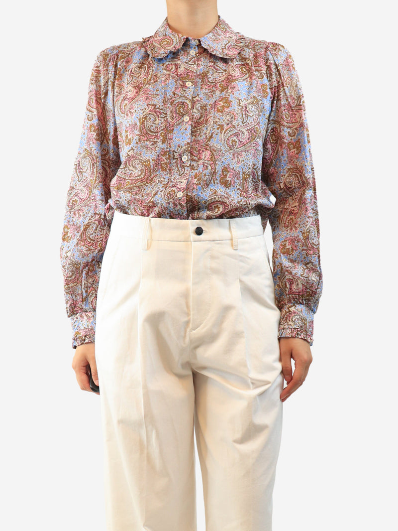 Multi paisley printed blouse - size UK 10 Tops ME+EM 