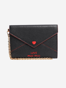 Black Madras love envelope wallet Wallets, Purses & Small Leather Goods Miu Miu 