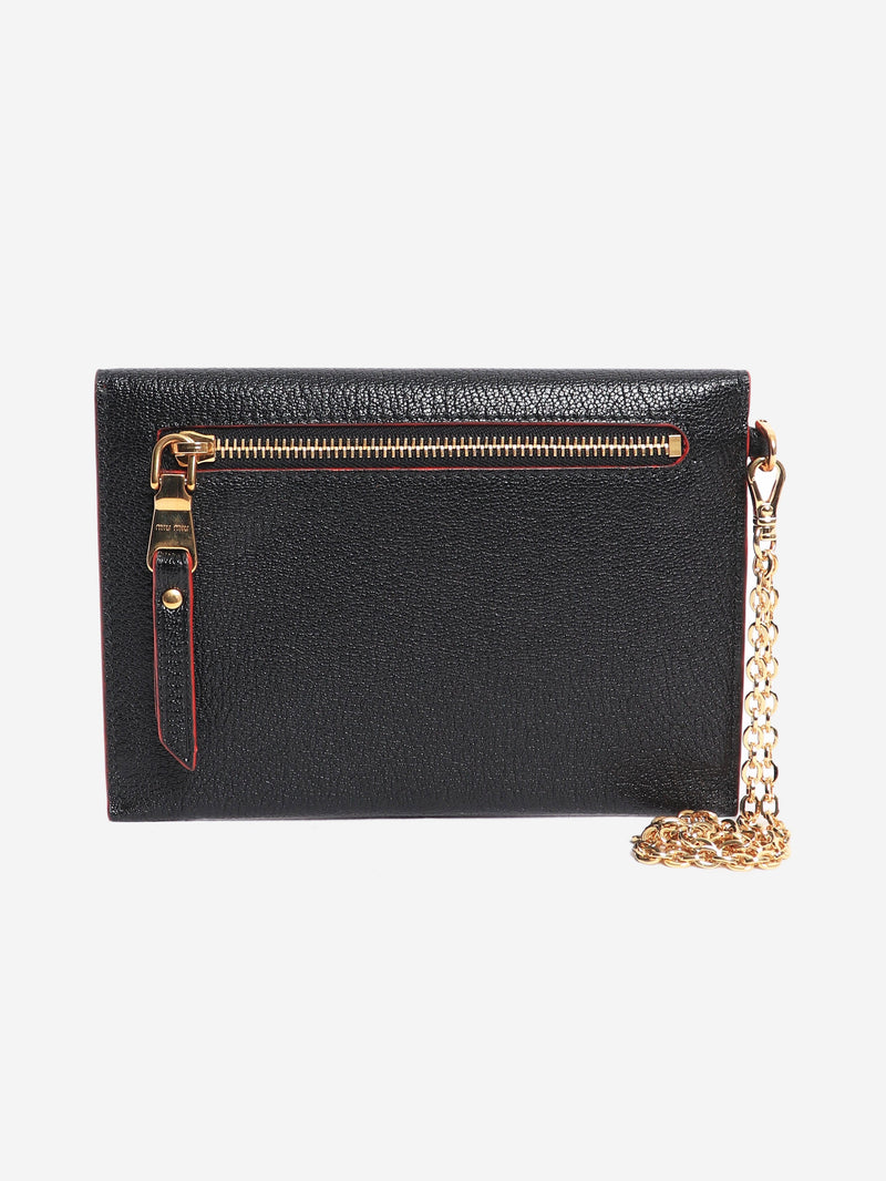 Black Madras love envelope wallet Wallets, Purses & Small Leather Goods Miu Miu 