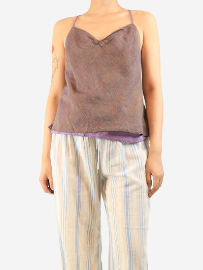 Purple silk camisole - size L Tops Dosa 